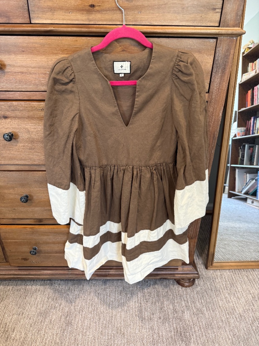 Tuckernuck Tigerbrook Puff‑Sleeve Dress – XS (Never Worn)